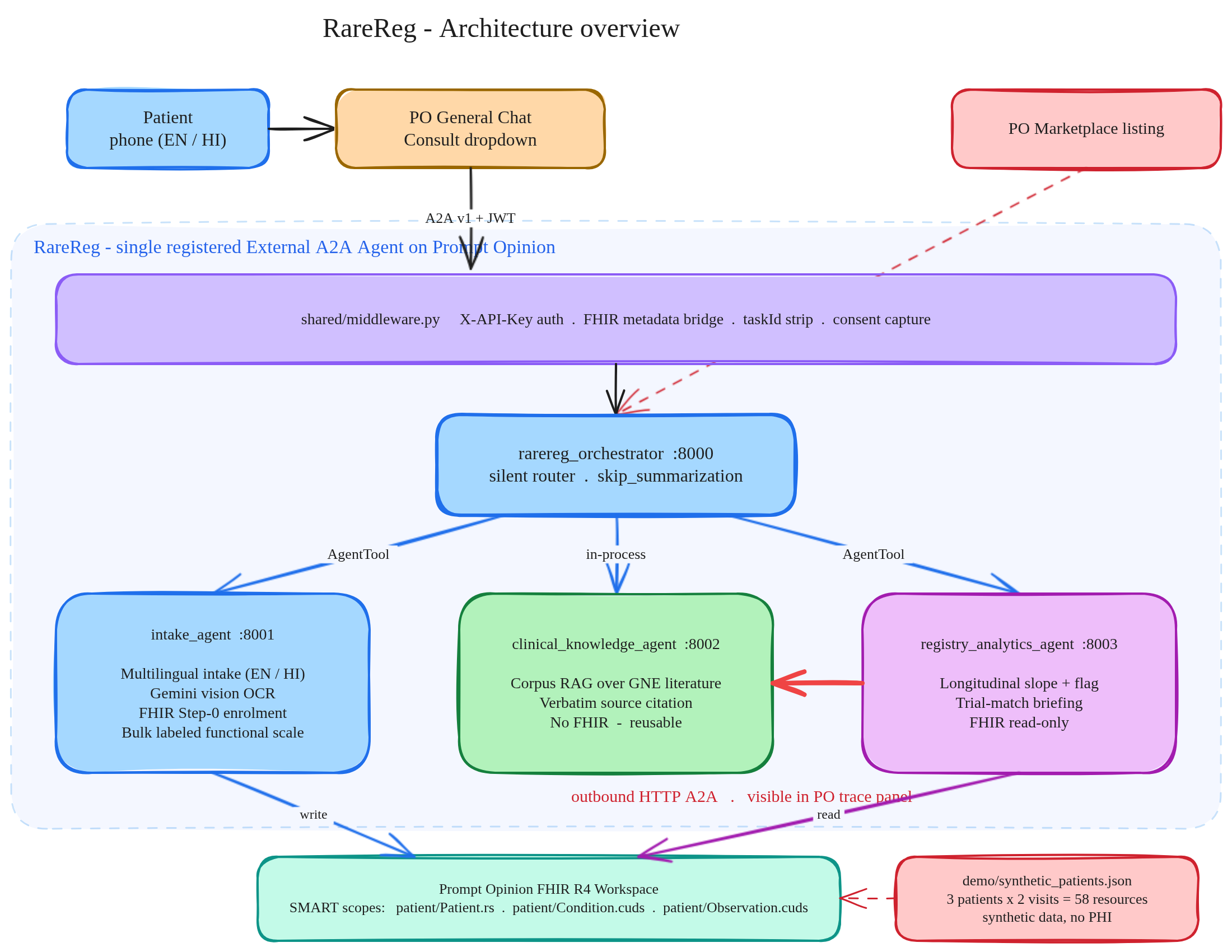 RareReg architecture diagram